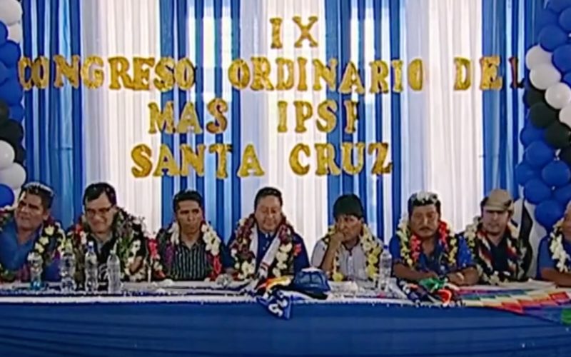 Arce y Morales se reúnen en Yapacaní por el Noveno Congreso Departamental del MAS