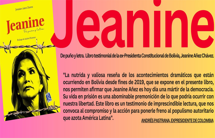 Añez publica su libro “Jeanine, de puño y letra” prologado por Andrés Pastrana