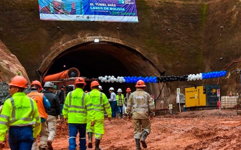 Concluye la perforación del segundo túnel más largo de Bolivia que conecta Chuquisaca y Santa Cruz