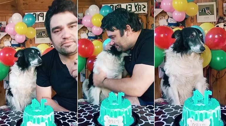 Festejó los 14 años de su perro en San Valentín y su emotivo mensaje conmovió a todos en las redes