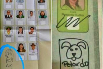 Humor para anular el voto: la gente rayó o dibujó en las papeletas en señal de descontento