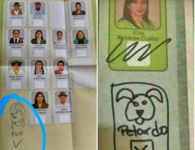 Humor para anular el voto: la gente rayó o dibujó en las papeletas en señal de descontento